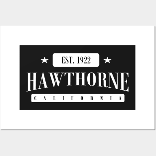 Hawthorne Est. 1922 (Standard White) Posters and Art